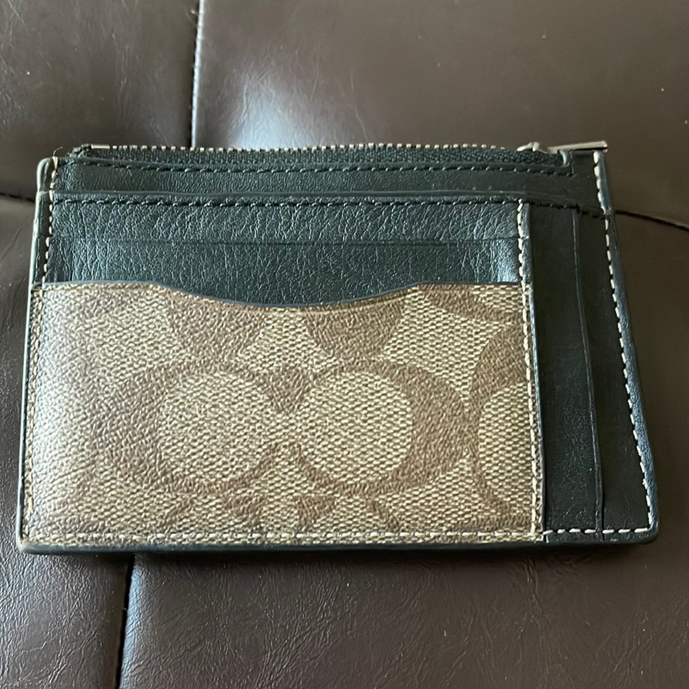 Coach multi-way zip card case